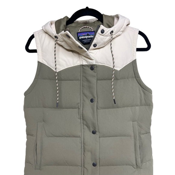 Patagonia Bivy Hooded Vest Sage Khaki Women’s Size Small - Picture 3 of 9